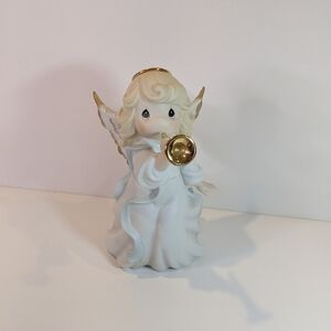 Tree Topper Precious Moments Sing in Excelsis Deo Angel  Vintage Bisque Figurine